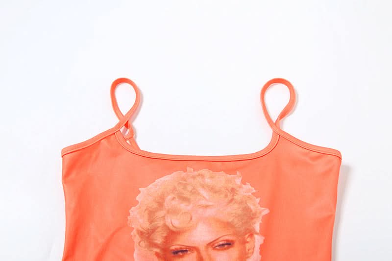 Y2K Graphic Diva Cropped Cami Top – Edgy Fall Street Style Essential