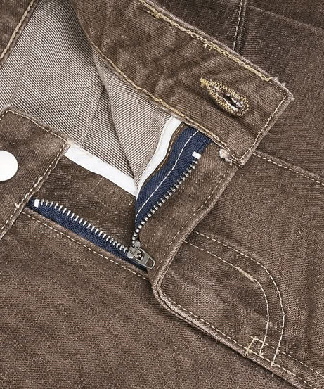 Effortless Fall Chic: Women's High-Waisted Wide-Leg Brown Stretch Jeans