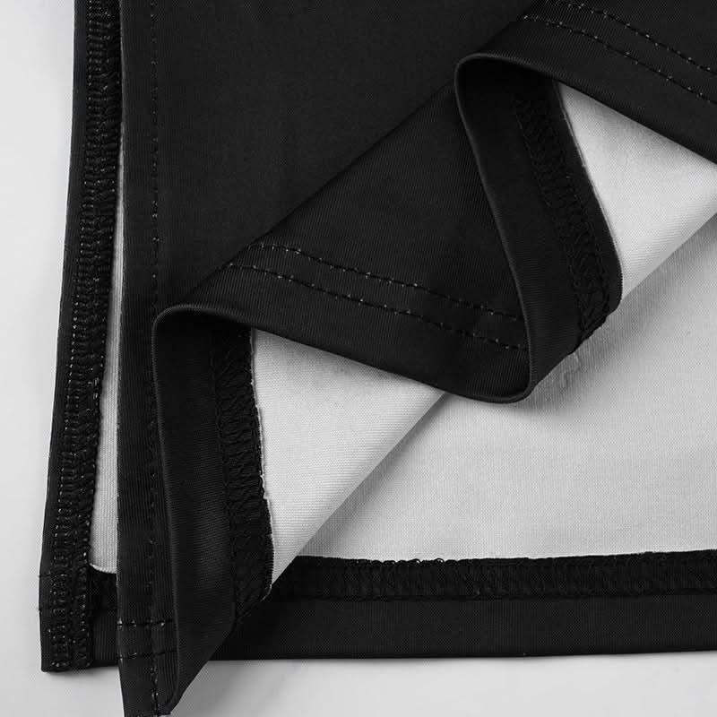 Midnight Bloom Mock Neck Maxi Dress – Iconic Red Rose Print & High Slit for Fall & Holiday Glamour