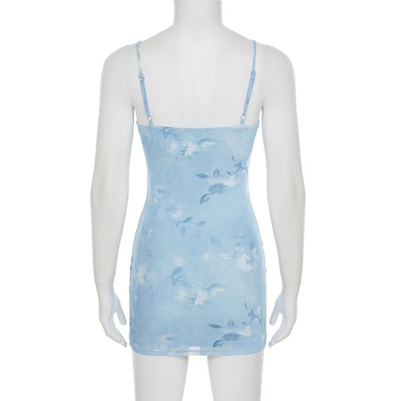 Chic Sky Blue Floral Lace Bodycon Mini Dress - Effortless Style for Date Night & Fall Getaways