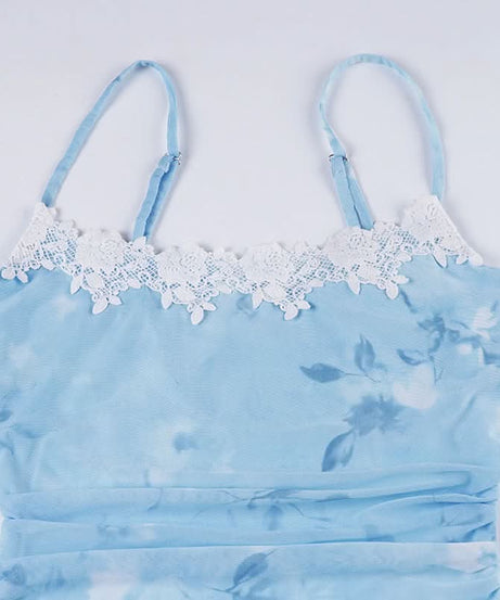 Chic Sky Blue Floral Lace Bodycon Mini Dress - Effortless Style for Date Night & Fall Getaways