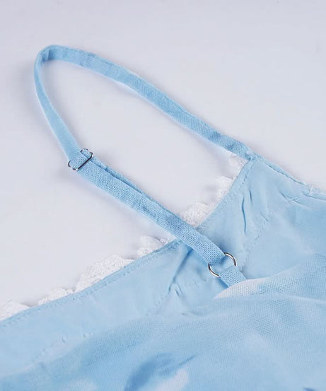 Chic Sky Blue Floral Lace Bodycon Mini Dress - Effortless Style for Date Night & Fall Getaways