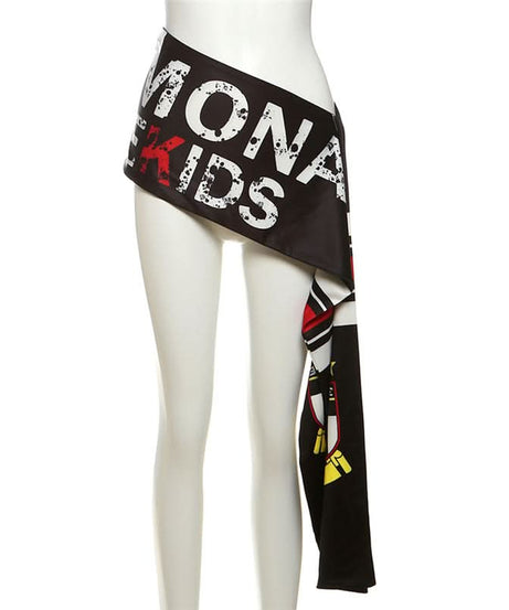 Martine Rose-Inspired Graphic Scarf-Belt Shorts – Edgy Fall Party Essential for Women