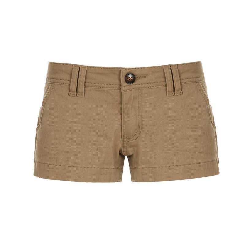 Effortless Fall Style: Women's Stretch Khaki Chino Shorts for Everyday Comfort