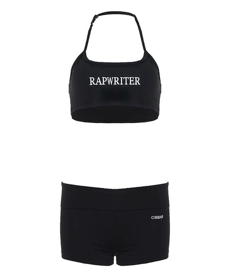 RAPWRITER Halter Crop Top & CIBBAR Shorts Set - Chic American Women's Fall Athleisure