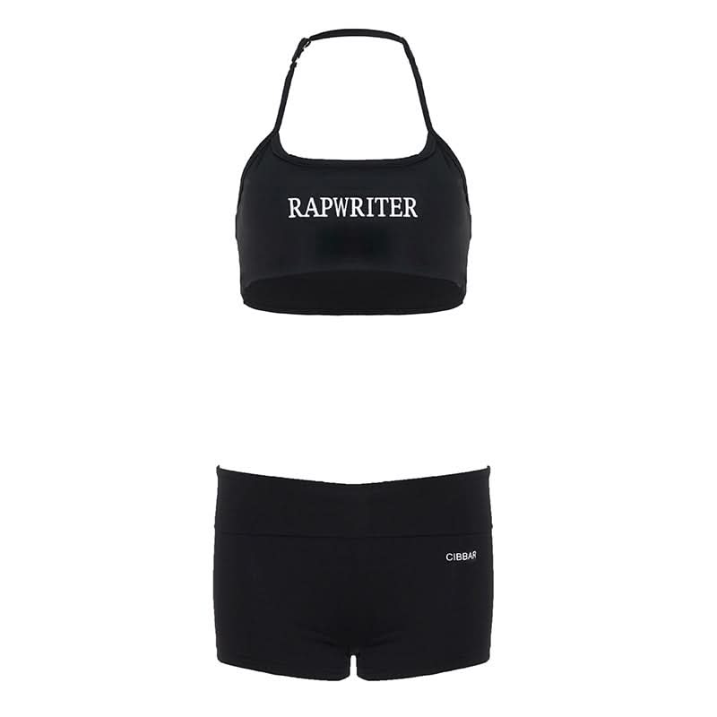 RAPWRITER Halter Crop Top & CIBBAR Shorts Set - Chic American Women's Fall Athleisure