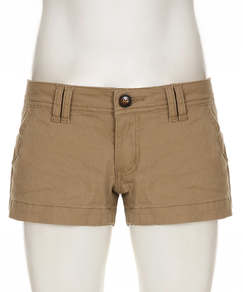 Effortless Fall Style: Women's Stretch Khaki Chino Shorts for Everyday Comfort