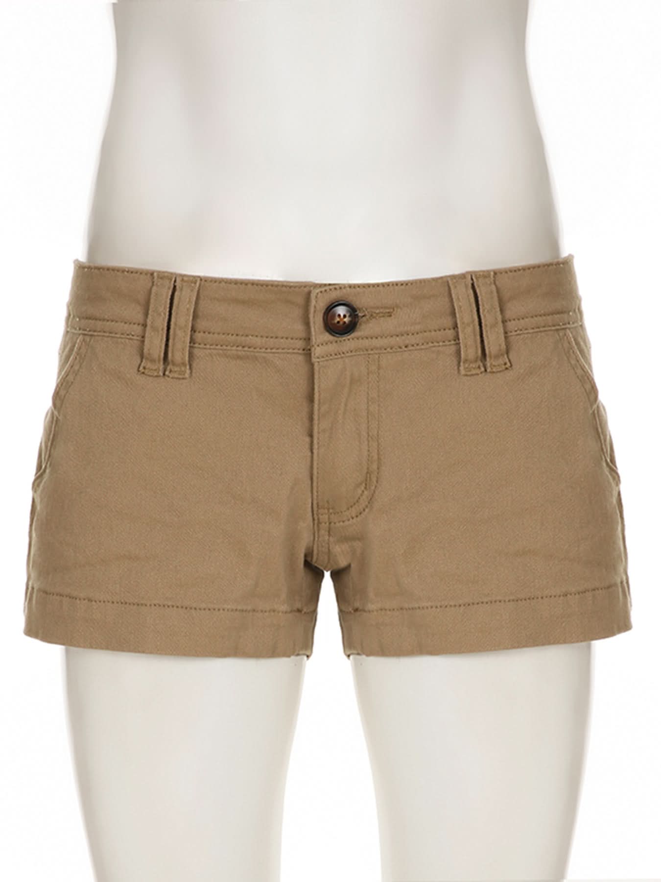 Effortless Fall Style: Women's Stretch Khaki Chino Shorts for Everyday Comfort