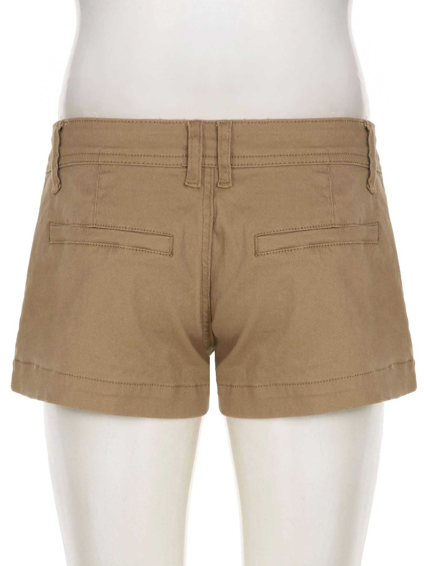 Effortless Fall Style: Women's Stretch Khaki Chino Shorts for Everyday Comfort