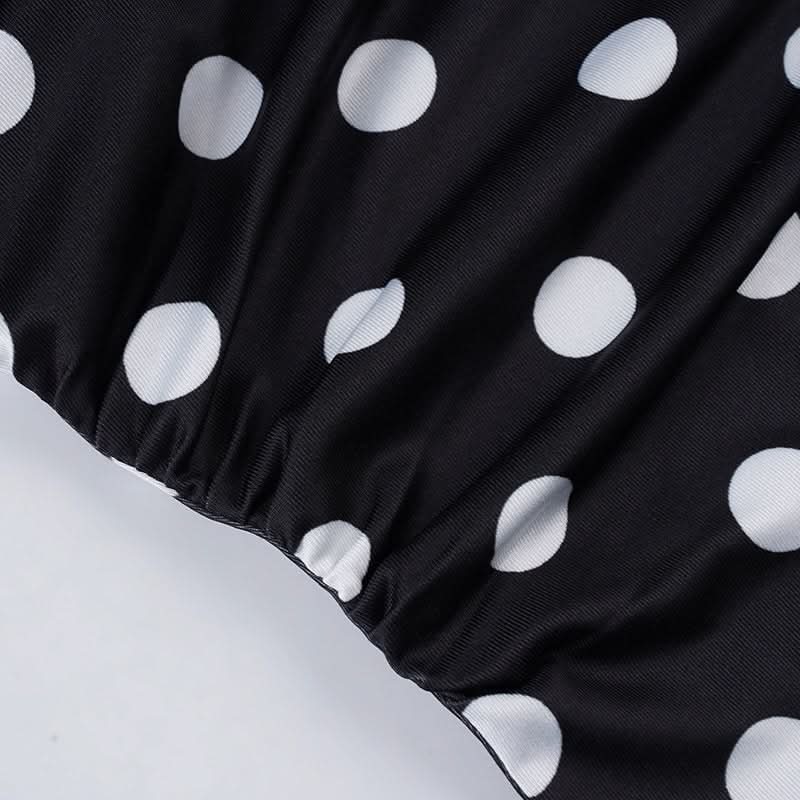 Retro Glam Polka Dot Halter Backless Top – Your Fall & Holiday Party Essential