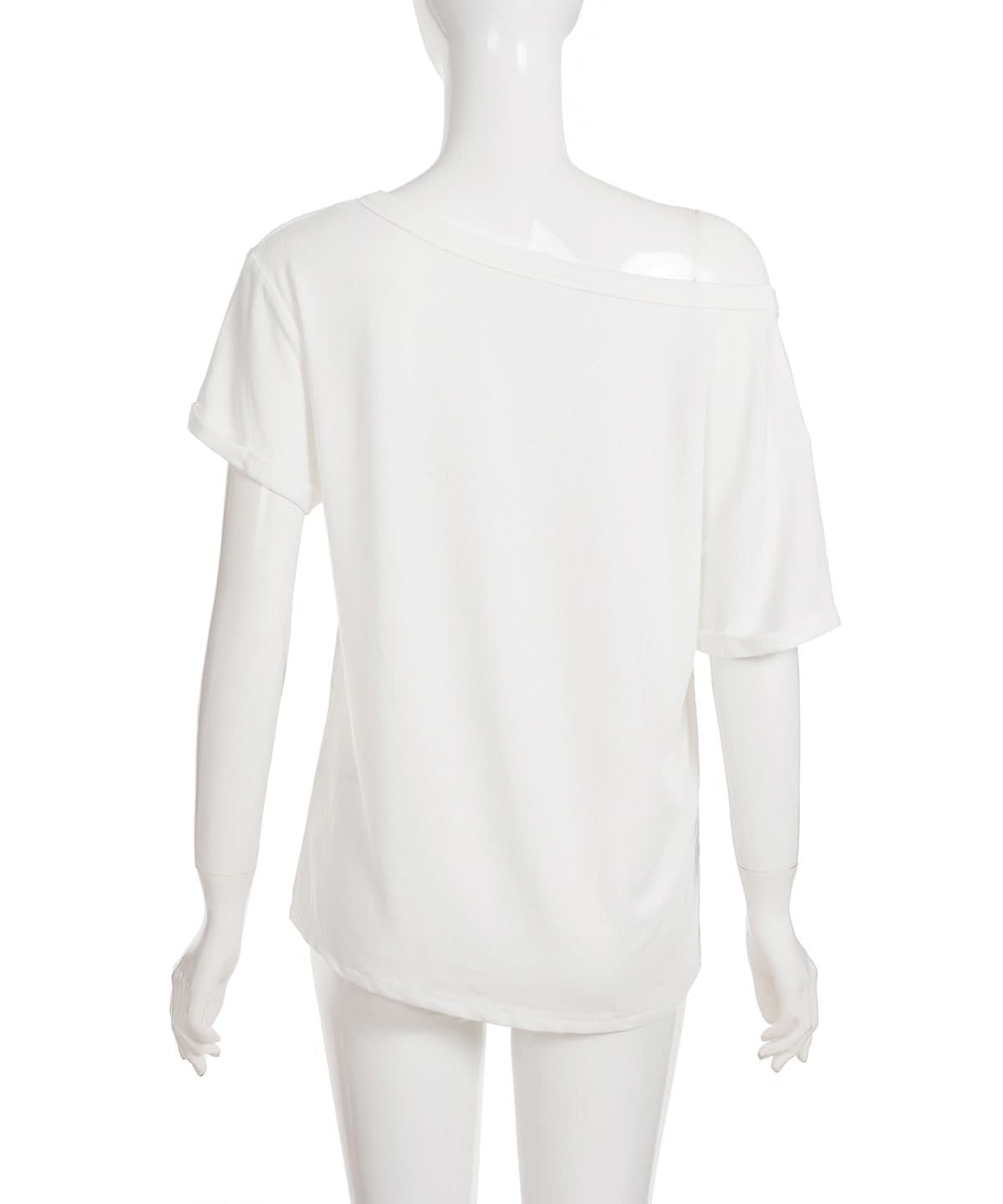 Fall-Ready Studded Cross Off-Shoulder Tee | Edgy Olive Green Top for Women