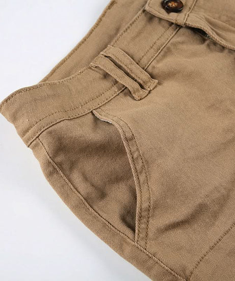 Effortless Fall Style: Women's Stretch Khaki Chino Shorts for Everyday Comfort