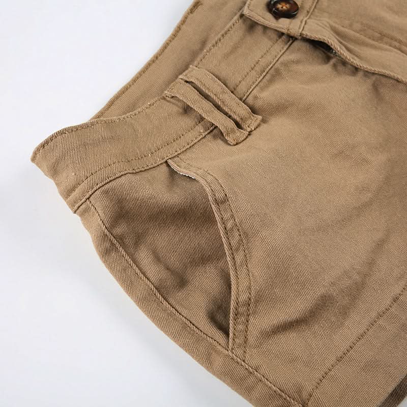 Effortless Fall Style: Women's Stretch Khaki Chino Shorts for Everyday Comfort
