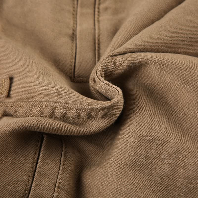 Effortless Fall Style: Women's Stretch Khaki Chino Shorts for Everyday Comfort