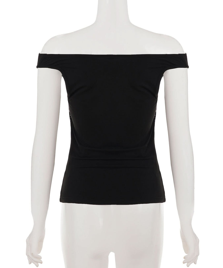 Chic Black Off-Shoulder Floral Print Top – Flattering & Versatile for Fall Fashion