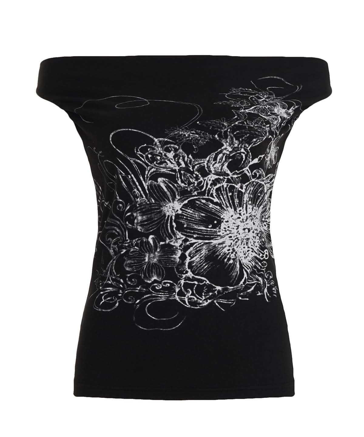 Chic Black Off-Shoulder Floral Print Top – Flattering & Versatile for Fall Fashion