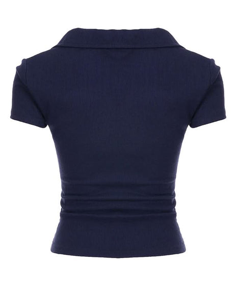 Preppy Chic Plaid Tie Ruched Crop Top - Fall's Must-Have Slim Fit Statement