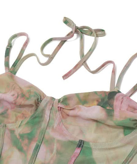 Romantic Floral Halter Ruched Maxi Dress with Slit - Fall Wedding Guest & Resort Chic