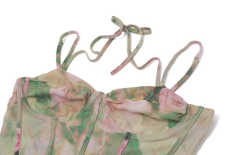 Romantic Floral Halter Ruched Maxi Dress with Slit - Fall Wedding Guest & Resort Chic