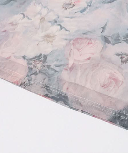 Dreamy Watercolor Rose Ruffle V-Neck Midi Dress - Effortless Fall Floral Chic