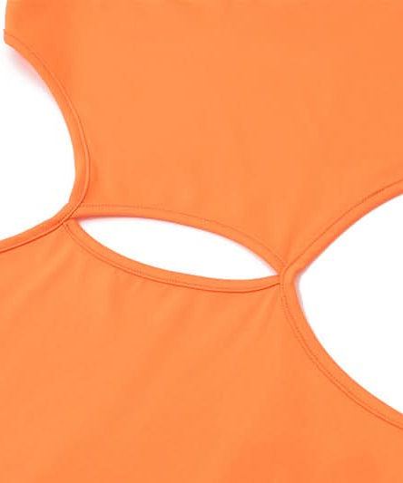 Radiant Orange Cut-Out Mermaid Maxi Dress - Fall Events & Chic Getaways