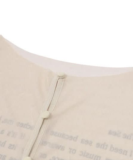 Autumn Narrative: Literary Text Print Sleeveless Midi Dress