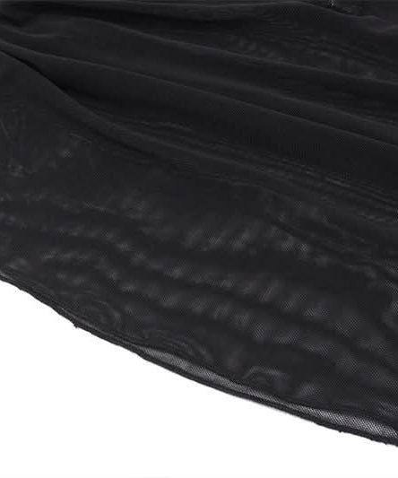 Sultry Sheer Mesh Halter Cutout Top | Edgy Long Sleeve for Fall Nights & Halloween