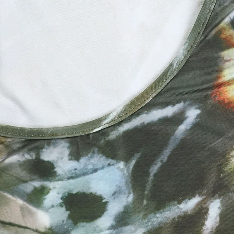 Effortless Fall Butterfly Wing Halter Mini Dress - Ruffled V-Neck Style