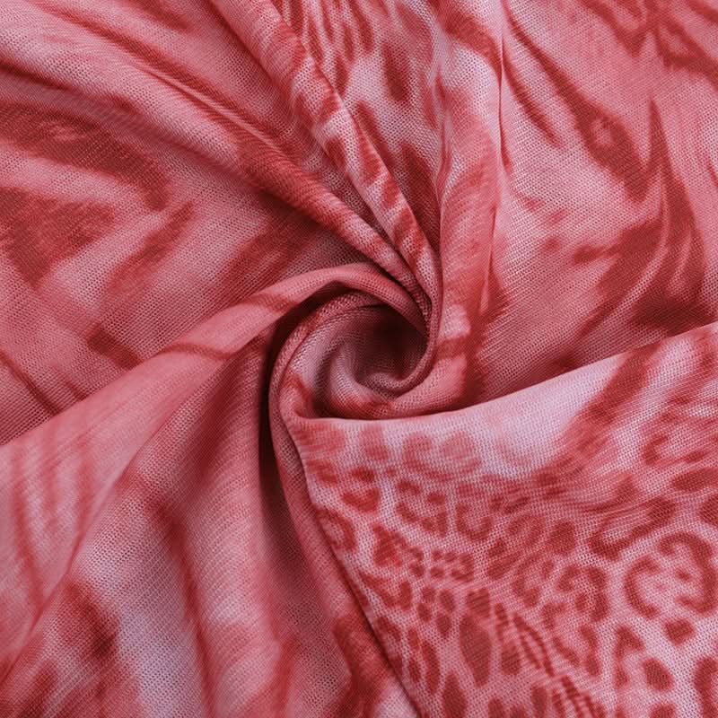 Chic Pink Leopard Halter Maxi Dress | Cowl Neck Fall Event Statement