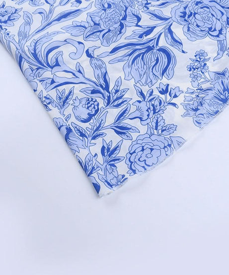 Serene Blue Floral Cross-Back Cami Maxi Dress – Effortless Chic for Resort & Timeless Style