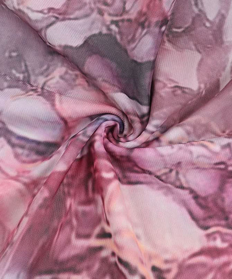 Effortless Elegance: Halter Cowl Neck Marbled Mesh Maxi Dress - Your Go-To for Fall Events & Chic Getaways