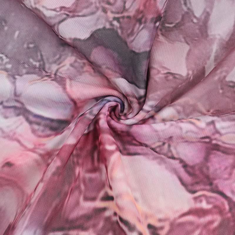 Effortless Elegance: Halter Cowl Neck Marbled Mesh Maxi Dress - Your Go-To for Fall Events & Chic Getaways