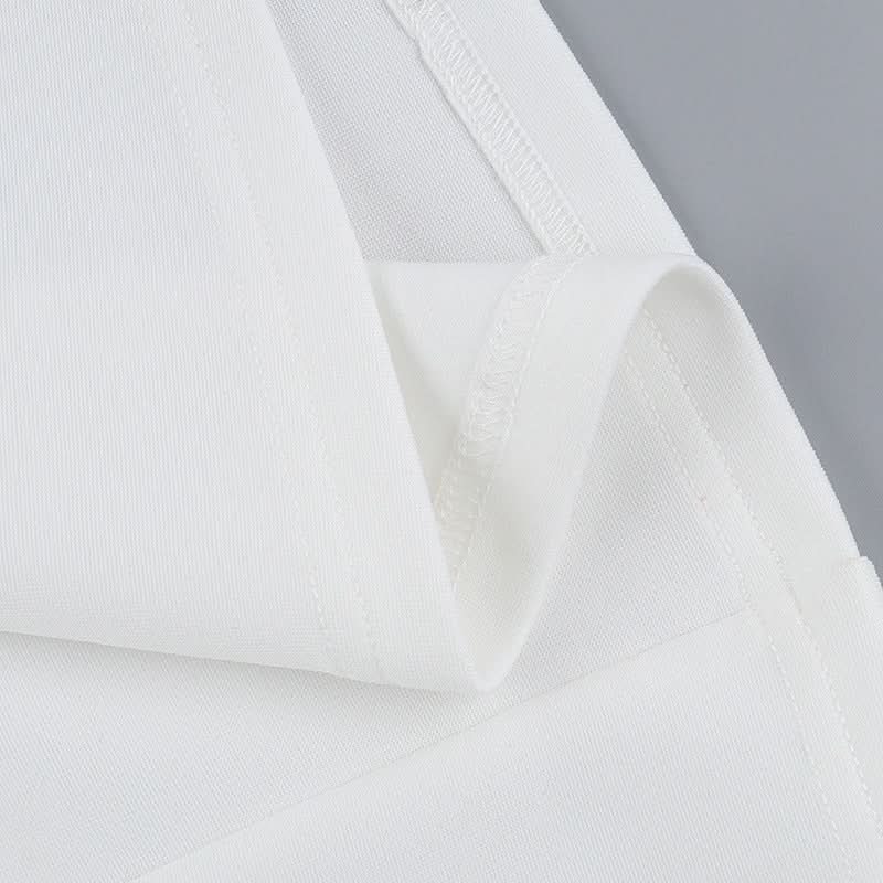 Stunning White Halter Mini Dress - Effortlessly Chic for Fall Parties & Halloween