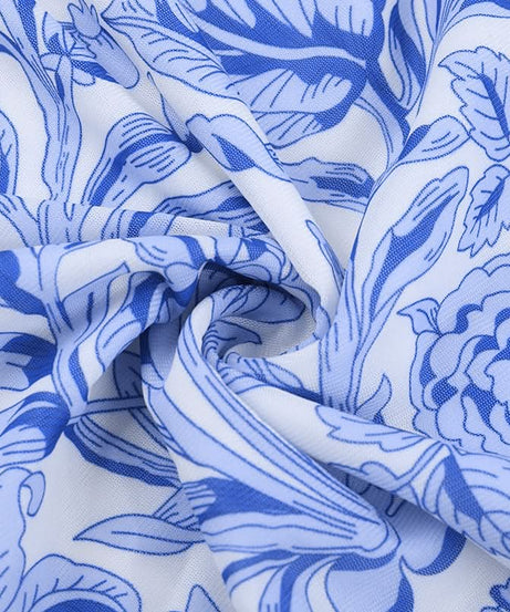 Serene Blue Floral Cross-Back Cami Maxi Dress – Effortless Chic for Resort & Timeless Style