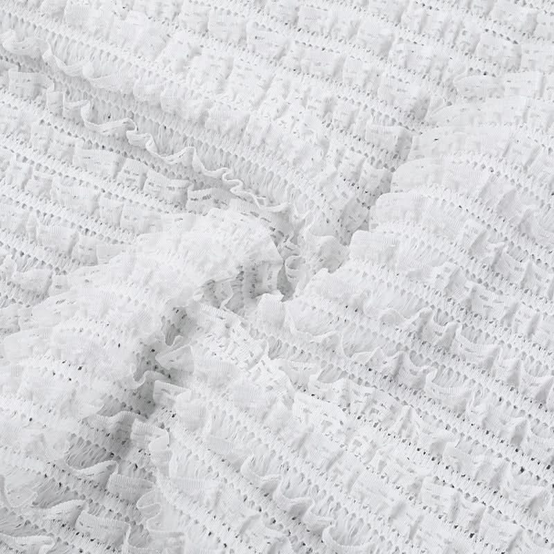 Chic White Ruched Asymmetrical Midi Dress | Sleeveless Mock Neck Bodycon