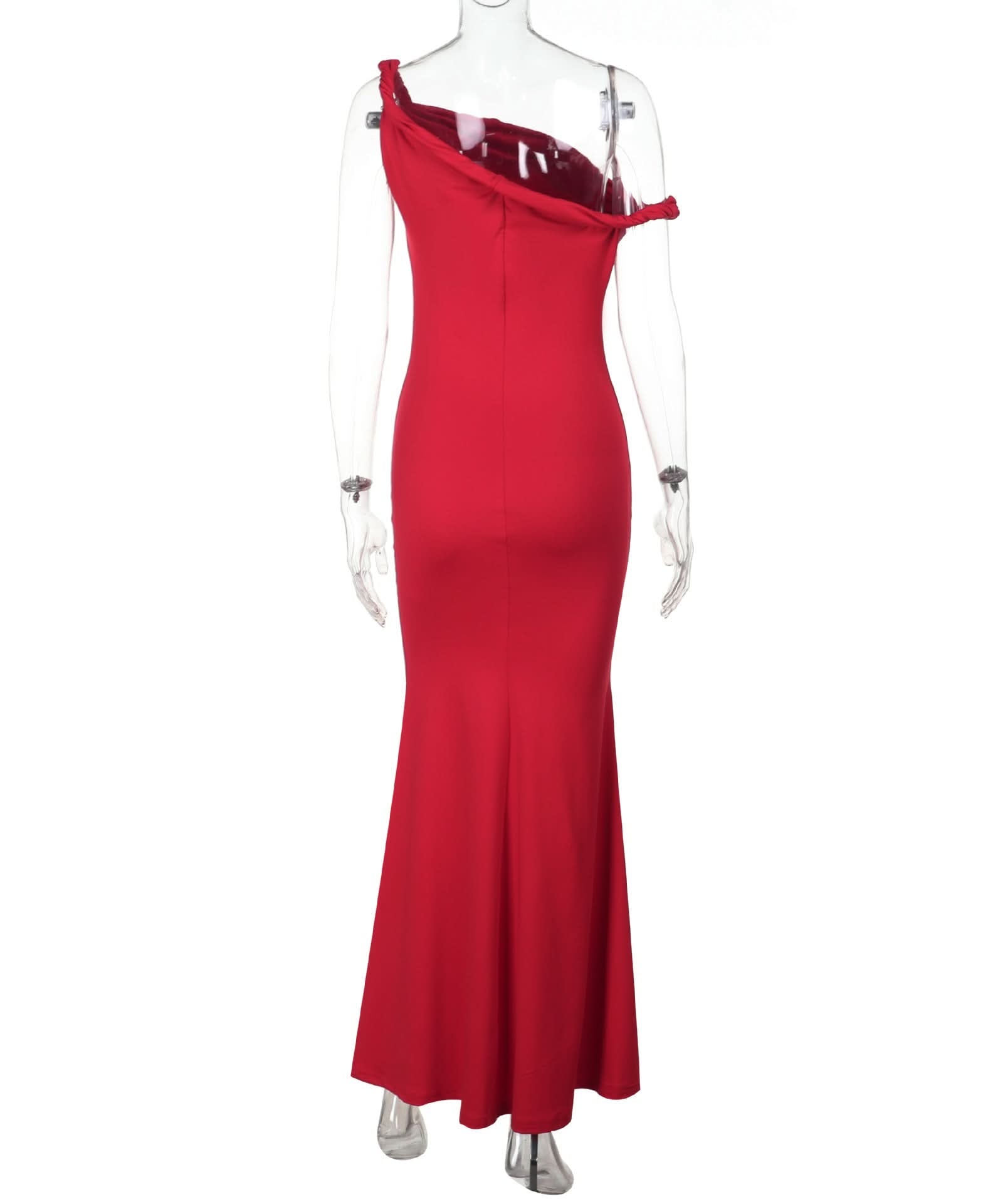 Siren Red Off-the-Shoulder Mermaid Gown - Fall & Holiday Party Elegance