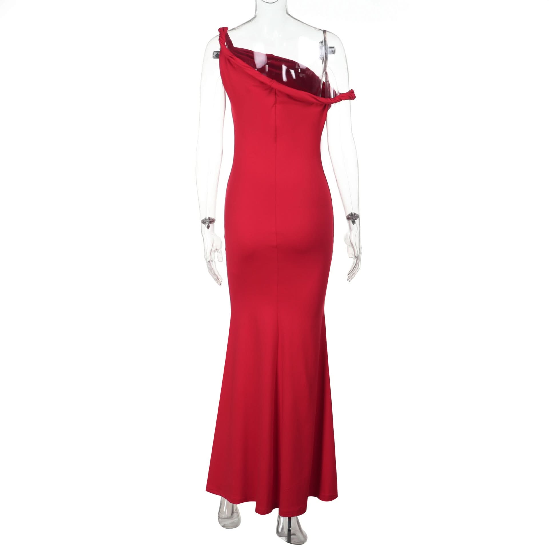 Siren Red Off-the-Shoulder Mermaid Gown - Fall & Holiday Party Elegance