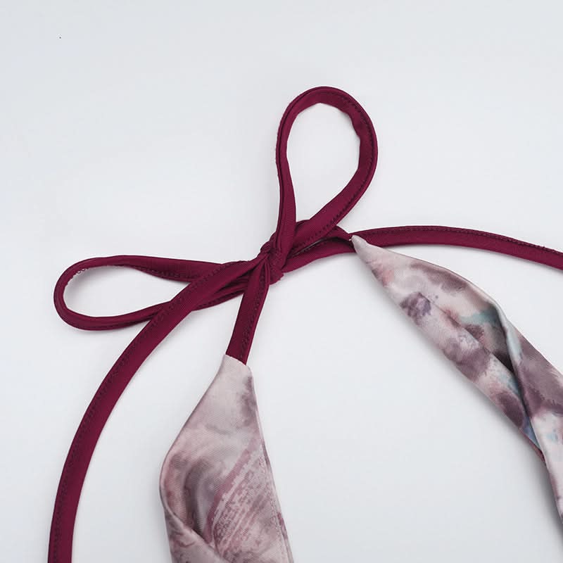 Autumn Allure: Abstract Animal Print Halter Maxi Dress with Draped Cowl Neck & Waist Cut-Outs