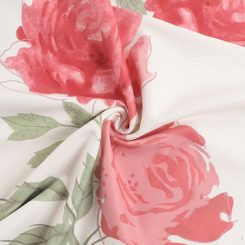 Blush Rose Ruffle Cami Midi Dress | Elegant Floral V-Neck for Fall Weddings & Resort Getaways