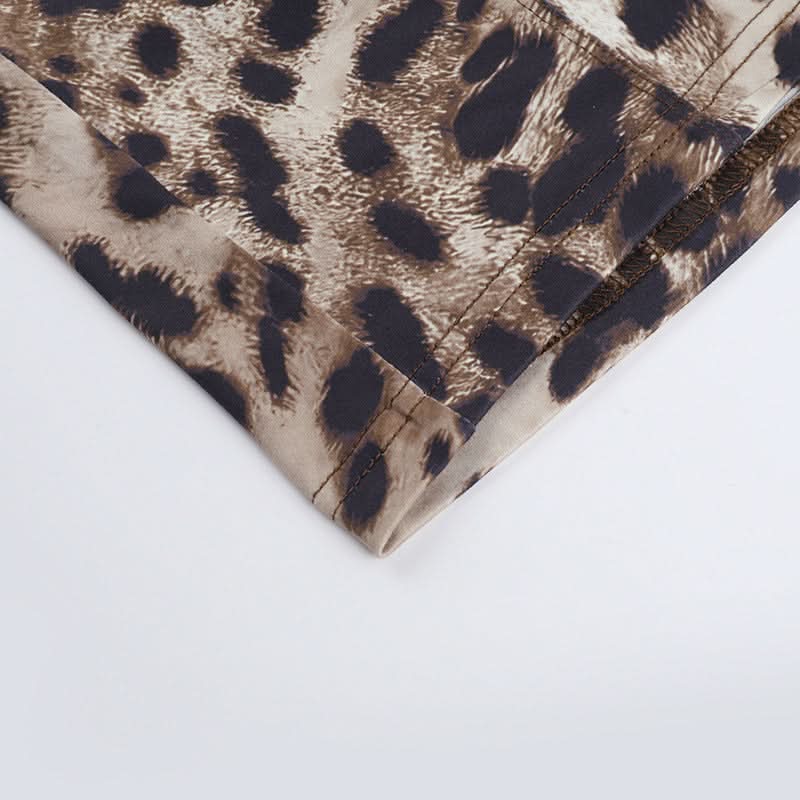 Untamed Chic: Leopard Print Sweetheart Cami Midi Dress - Fall & Holiday Party Essential