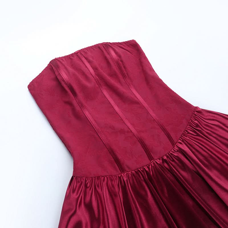 Burgundy Velvet & Satin Corset Mini Dress - Your Must-Have for Fall & Holiday Parties