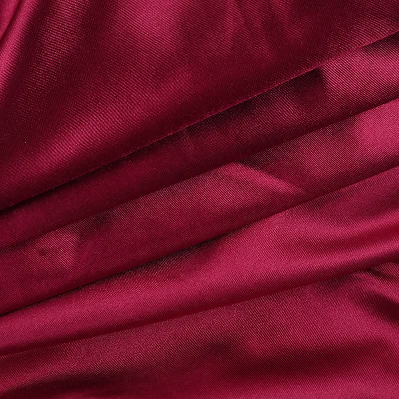Burgundy Velvet & Satin Corset Mini Dress - Your Must-Have for Fall & Holiday Parties