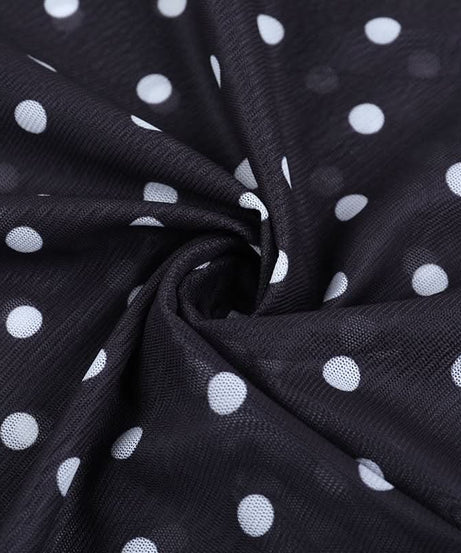 Vintage Glam Polka Dot Ruched Mermaid Midi Dress - Your Fall & Holiday Party Statement