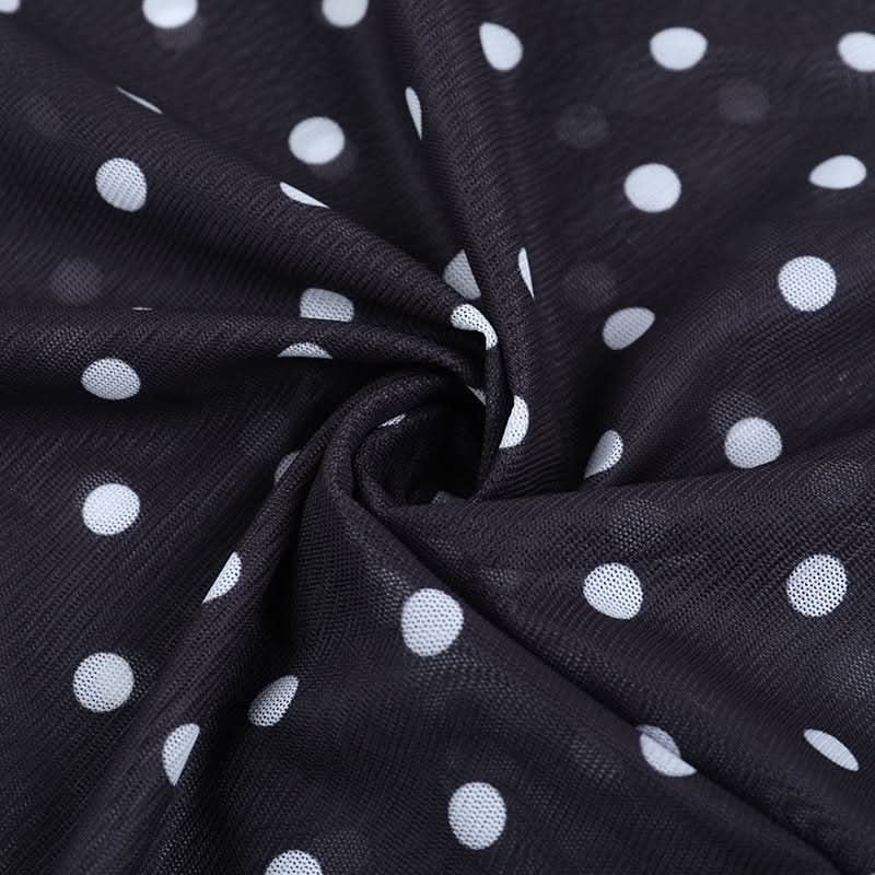 Vintage Glam Polka Dot Ruched Mermaid Midi Dress - Your Fall & Holiday Party Statement