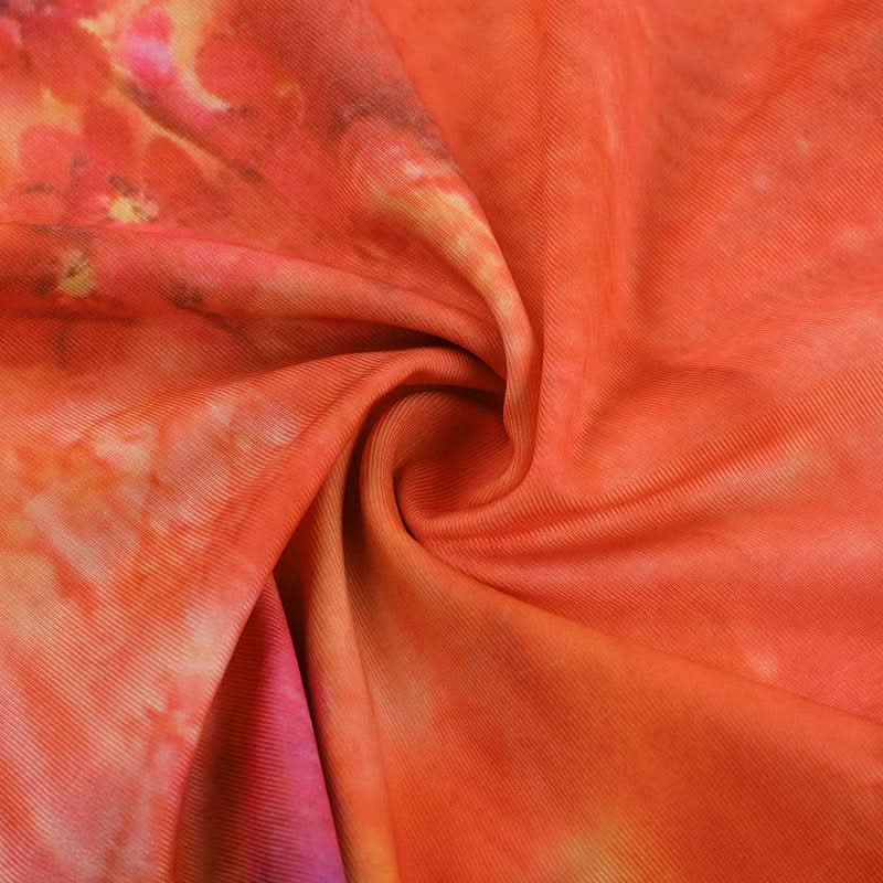 Sunset Serenity Halter Maxi Dress - Vibrant Tie-Dye with Slit for Resort & Holiday Getaways