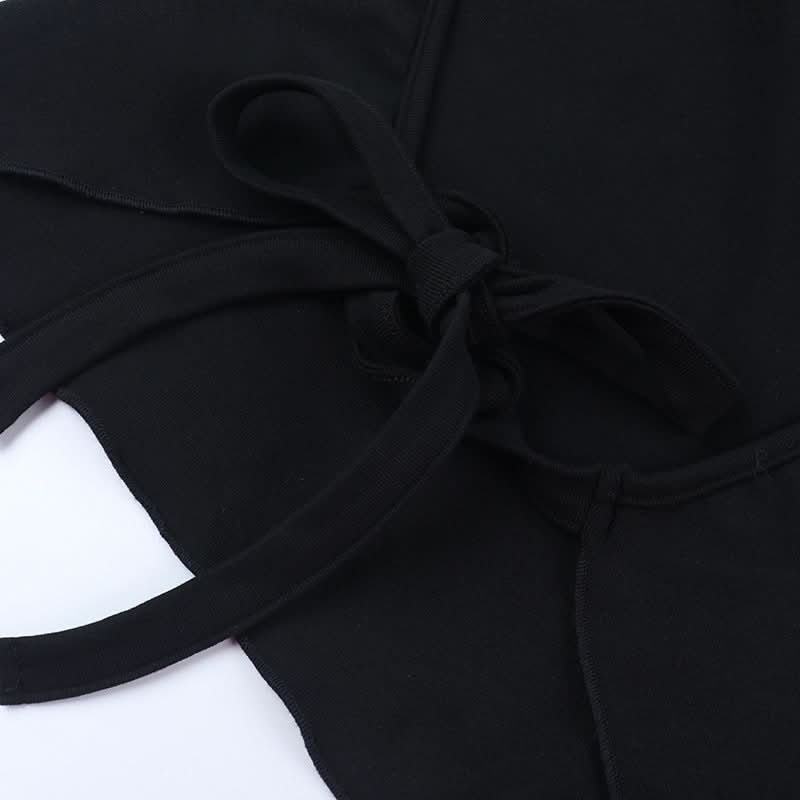 Elevated Black Halter Backless Top - Fall Chic & Ready for Holiday Parties