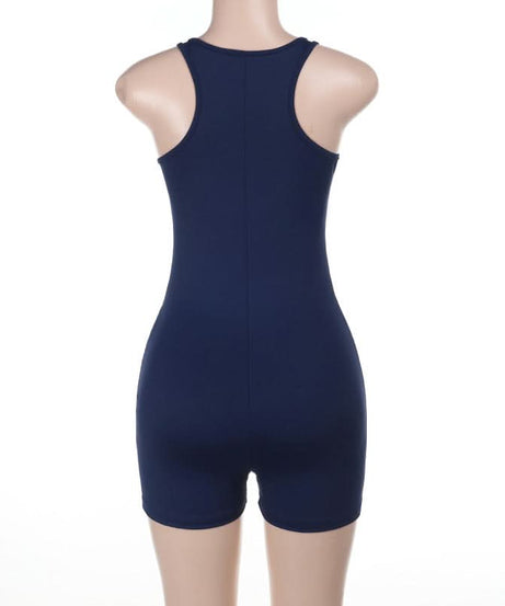 Unleash Your Vibe: 'WET' Rhinestone Bodycon Tank Romper – Bold Party & Getaway Style