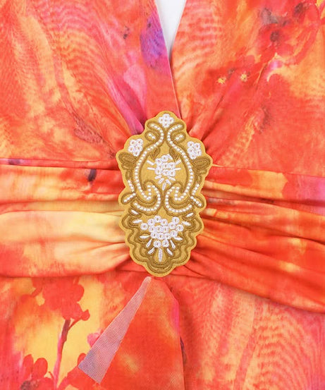 Sunset Serenity Halter Maxi Dress - Vibrant Tie-Dye with Slit for Resort & Holiday Getaways