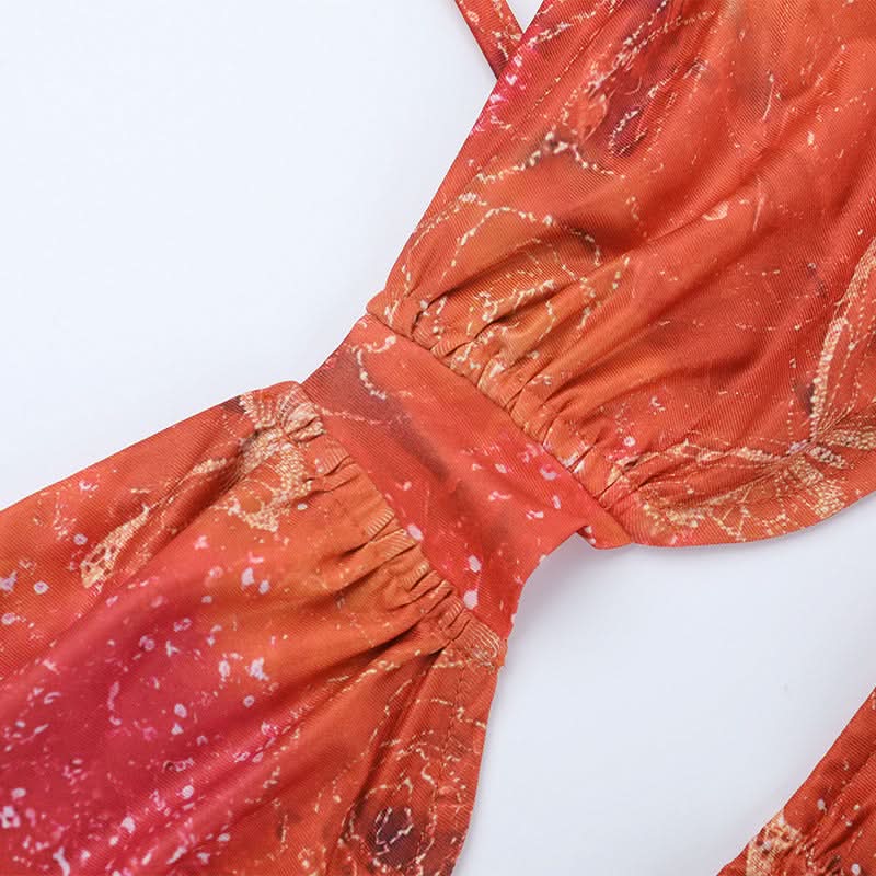 Flirty & Fierce: Butterfly Print Ruched Cutout Mini Dress – Your Ultimate Fall Party Look