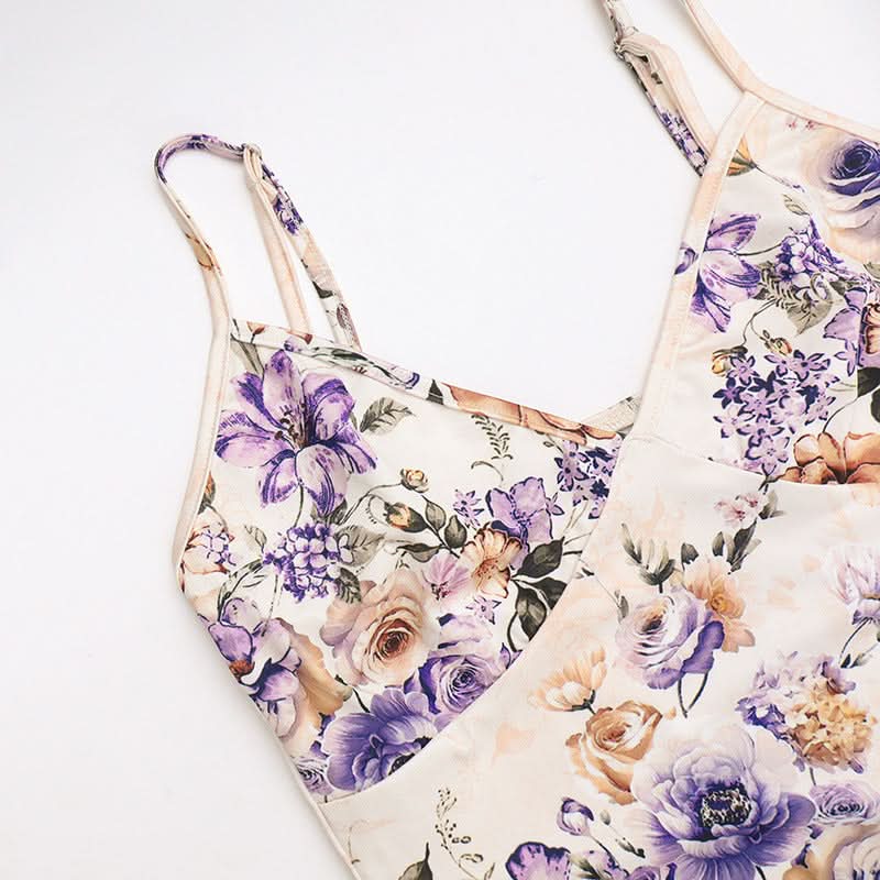 Effortless Chic: V-Neck Floral Maxi Slip Dress - Fall Events & Holiday Getaways